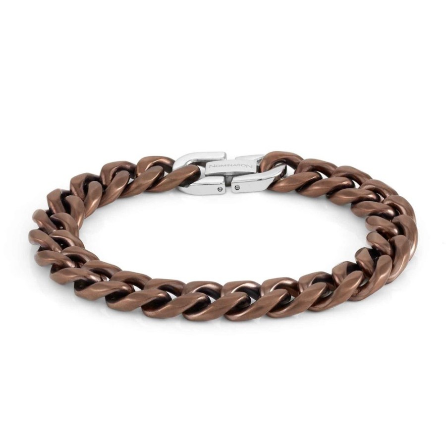 Bracelet in Leather and Steel with Anchor | Nomination